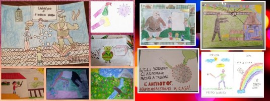 collage di disegni classe 5 Valli di Chioggia