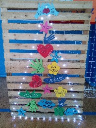 albero di natale albero con parole gentili
