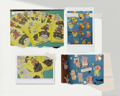 Otto Collage di foto del libro prodotto dagli alunni