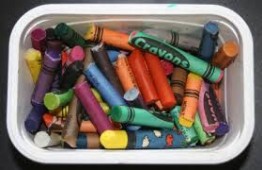 colori scatola con i colori a cera