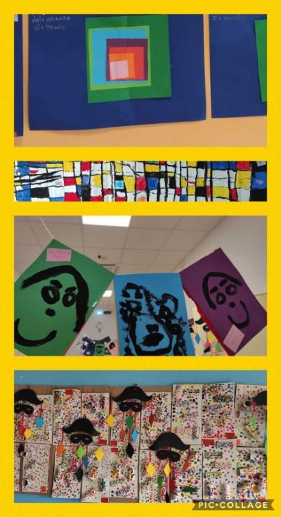 collage carnevale Opere d'arte per un acrnevale di colori