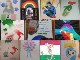 collageBE-olivi collage dei disegni corso B ed E Olivi