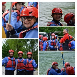 foto rafting Collage professori