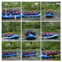 foto rafting Collage di foto