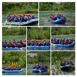 foto rafting collage di foto