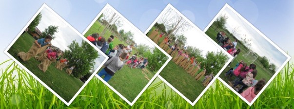 la vaccheria I bambini giocano all'aperto
