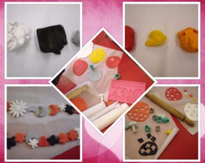 collage colori Collage del materiale usato
