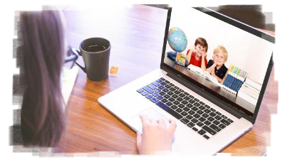 dad2021 bambina al computer in didattica a distanza