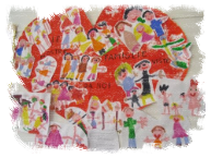 diritto alla famiglia Un grande cuore con tutte le famiglie dei bambini