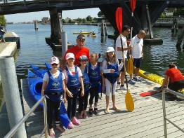 pontile Bambini sul pontile