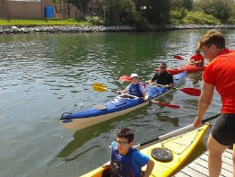 kayak con gli istruttori