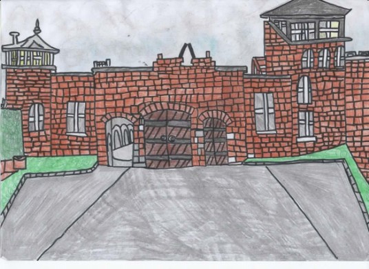 Mauthausen La fortezza - disegno di J.Bertaggia