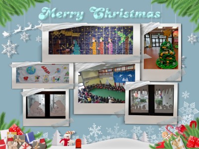 Collage di foto buon Natale scuola Chiereghin