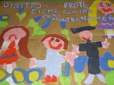 protezione-maltrattamenti Il cartellone prodotto dai bambini