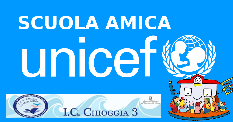 Logo del progetto scuola amica dell'UNICEF e collegamento alla pagina del sito